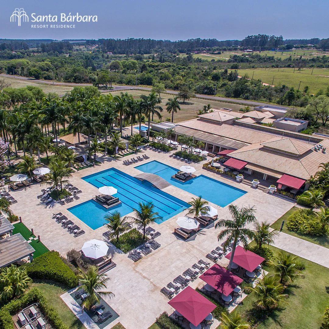 Vista aérea do Santa Bárbara Resort Residence